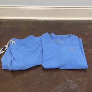 Figs scrubs ceil blue xl set